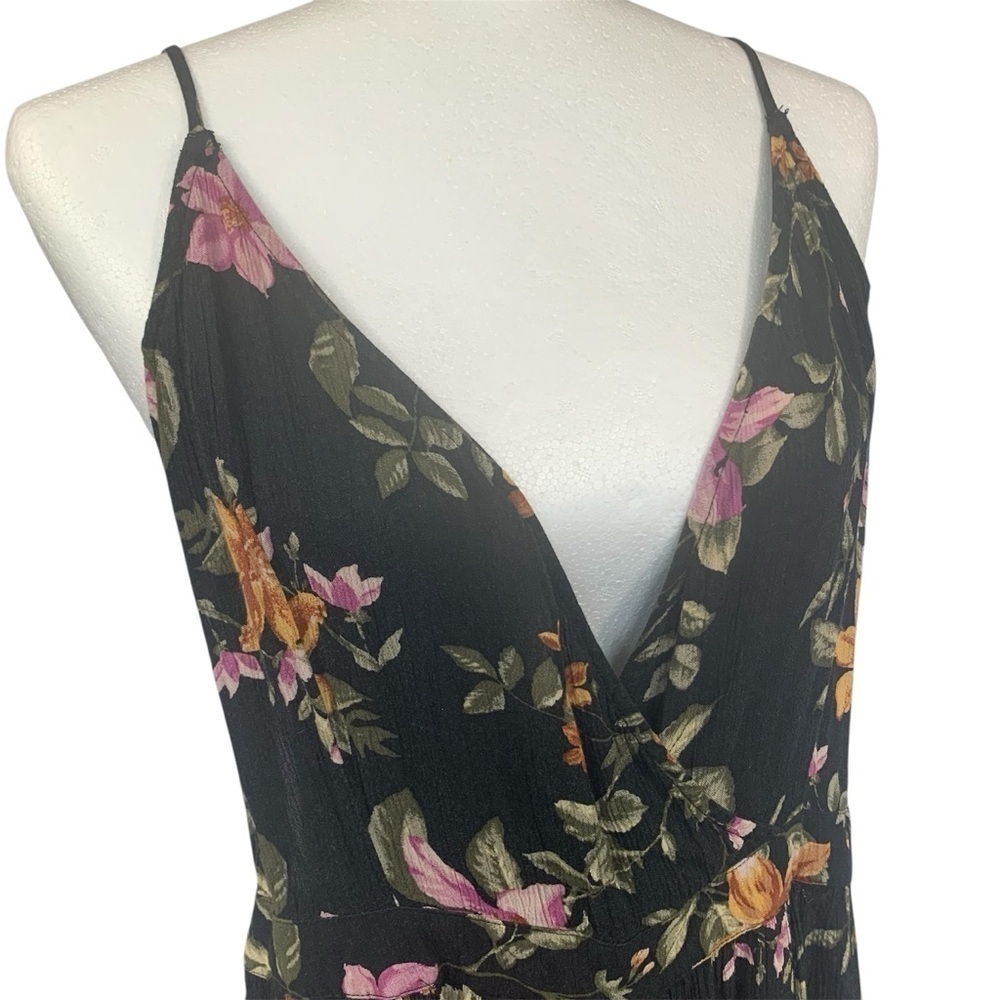American Eagle Jumpsuit Onesy Palazzo Pant Adjusts Bold Boho Botanical Event M - Picture 5 of 11